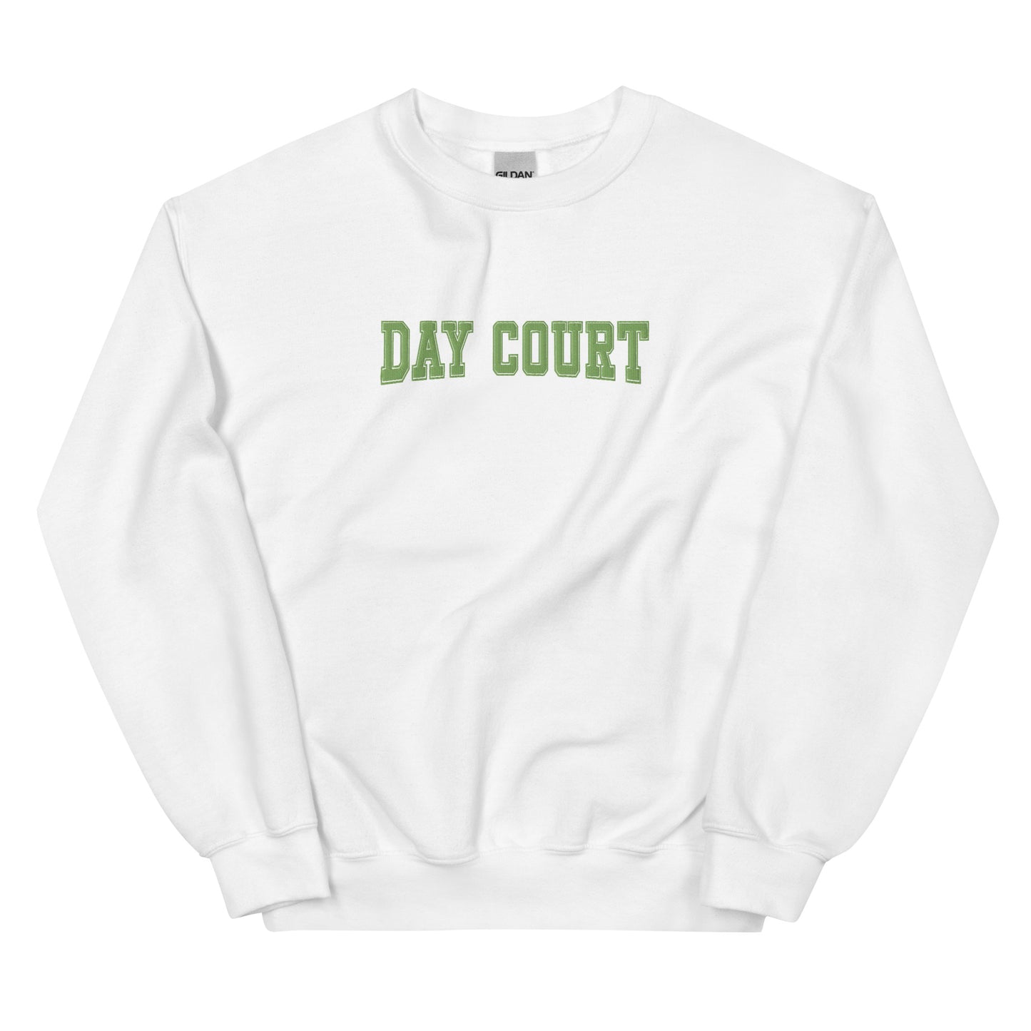 day court varsity embroidered sweatshirt