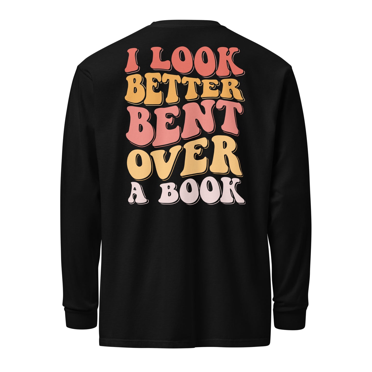 bent over a book long-sleeve shirt