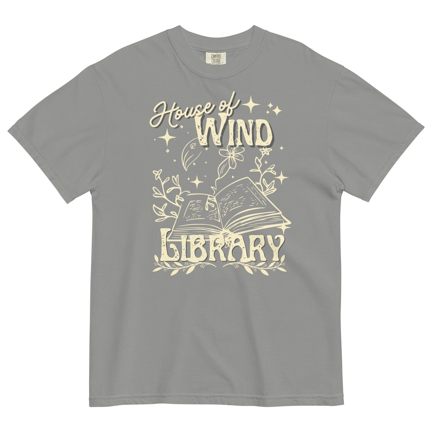 house of wind library t-shirt