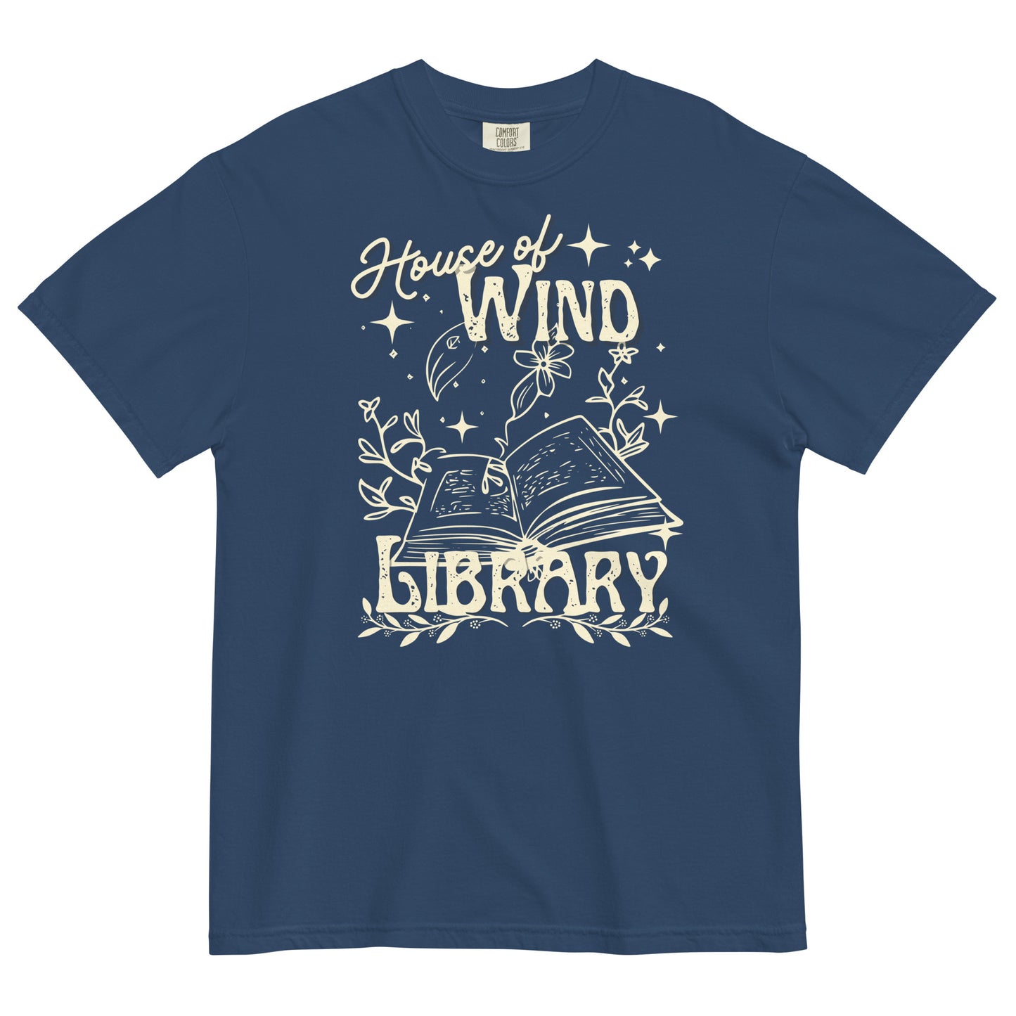 house of wind library t-shirt