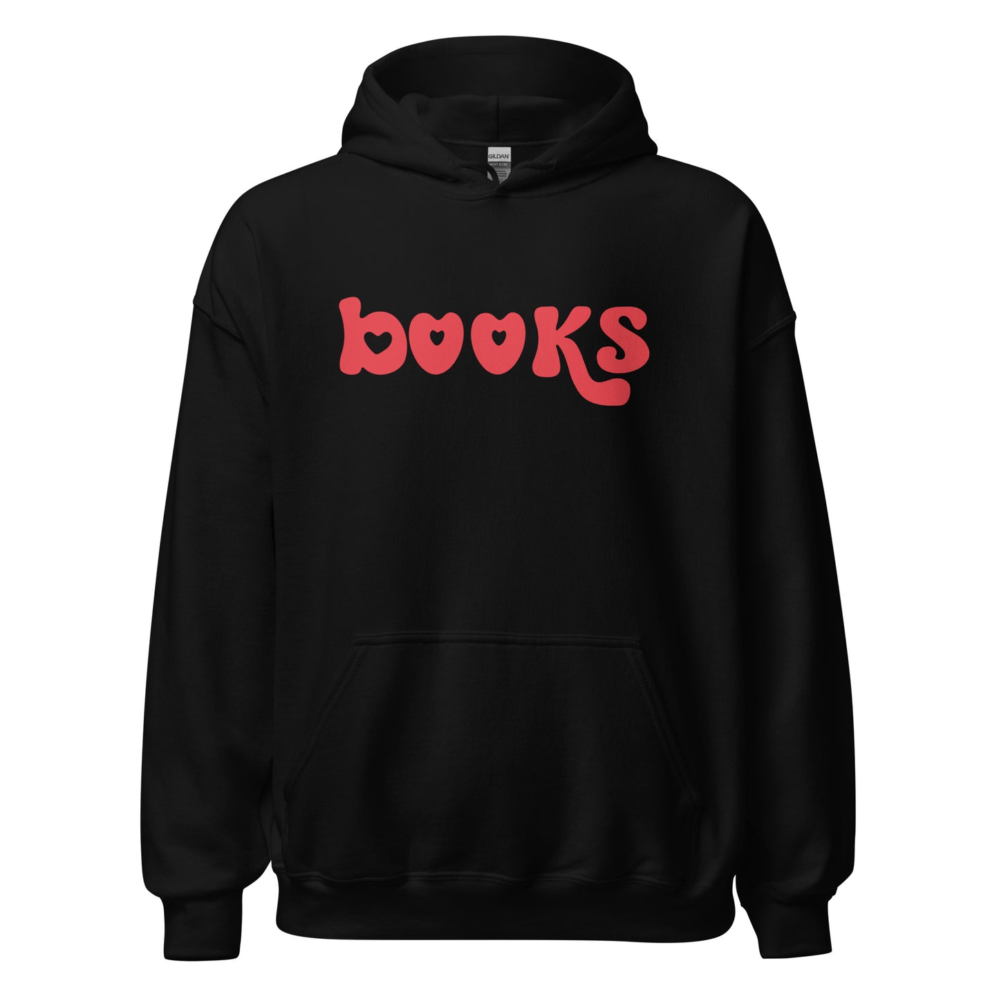 heart books hoodie