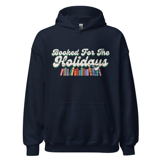 booked for the holidays hoodie