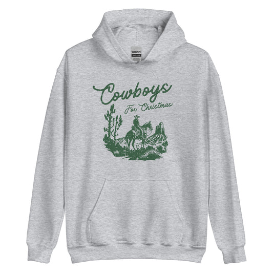 cowboys for christmas hoodie