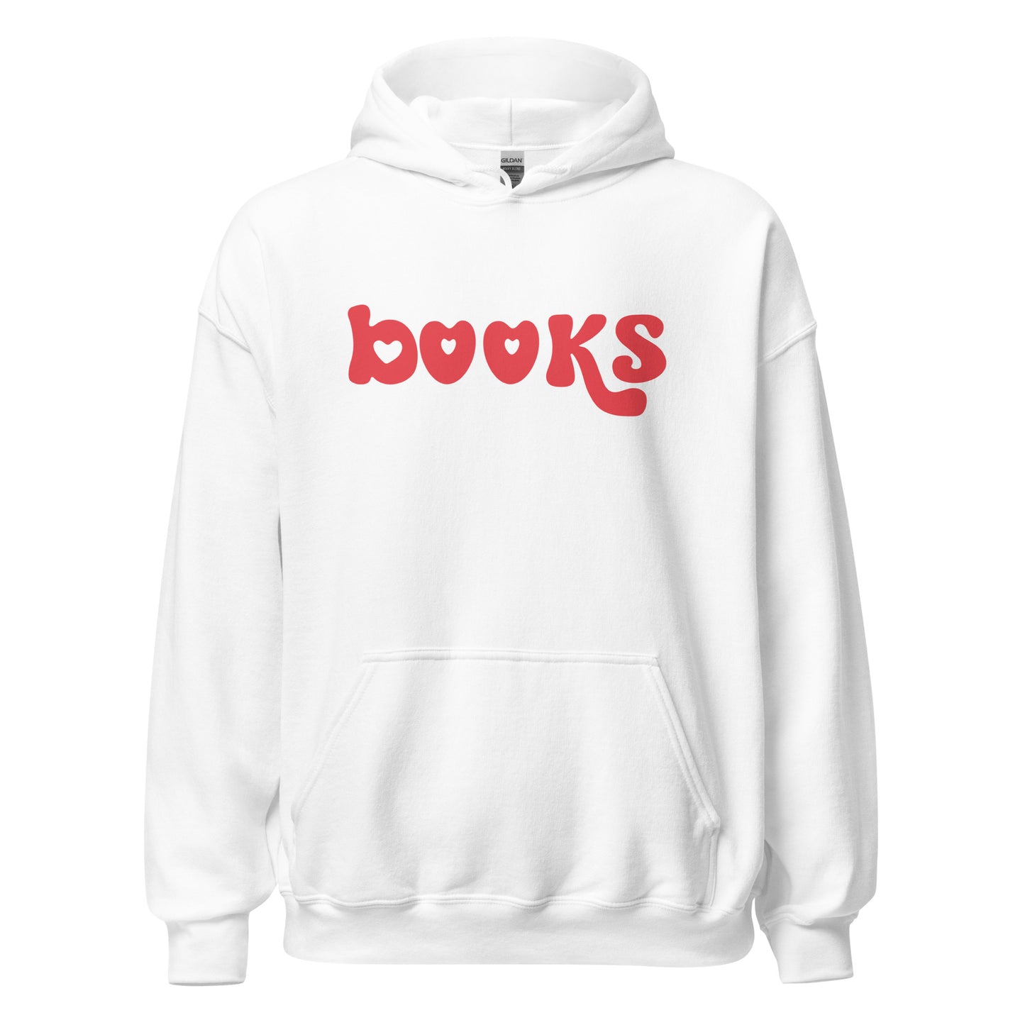 heart books hoodie