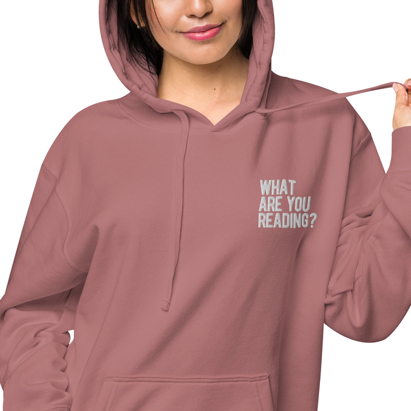 what are you reading embriodered hoodie