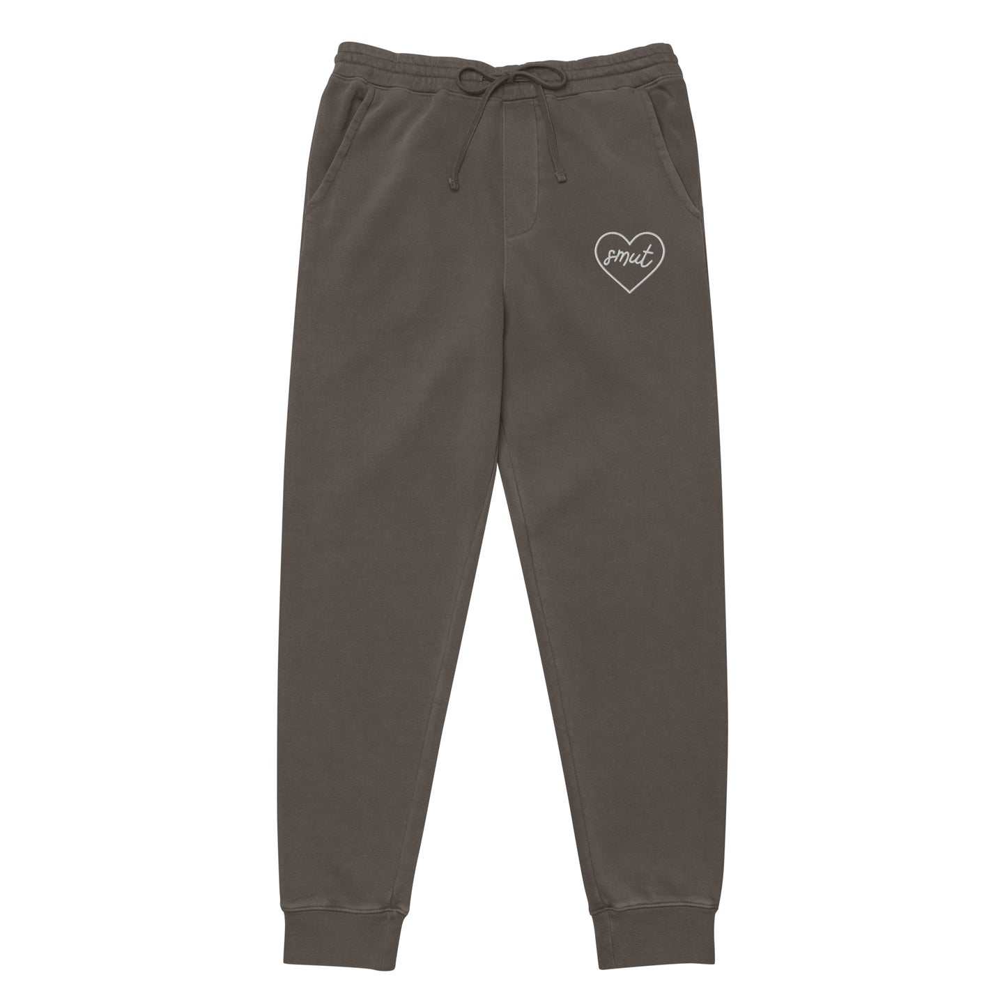 smut heart embroidered joggers