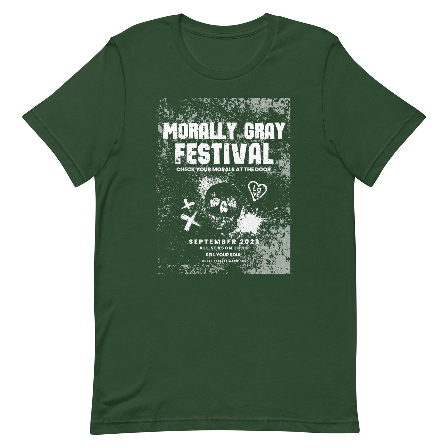 morally gray festival t-shirt