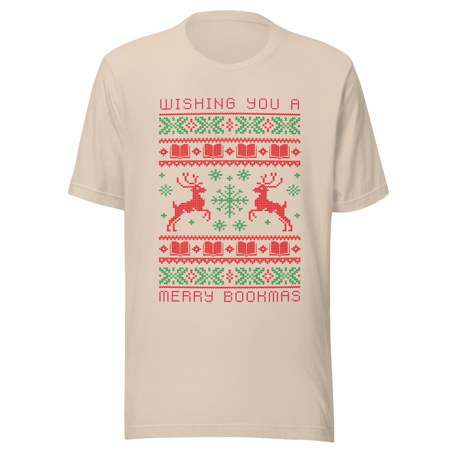 wishing you a merry bookmas ugly sweater t-shirt