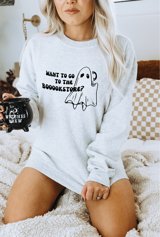 want to go to the booookstore? sweatshirt (black)