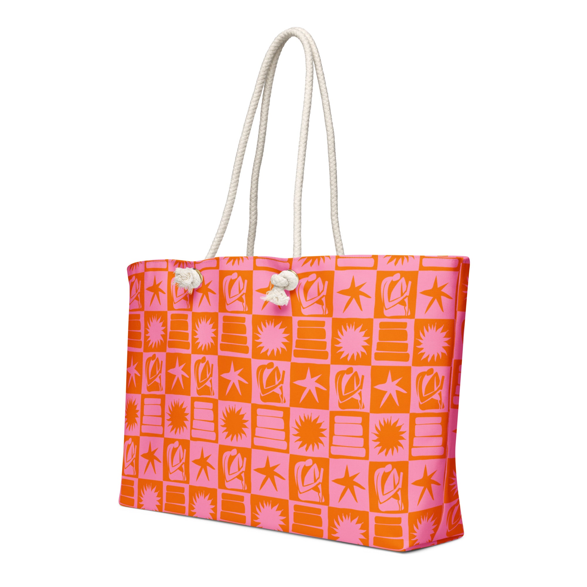 bookish summer sun (pink) oversized weekender bag – probably smut
