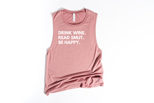 drink wine muscle tank