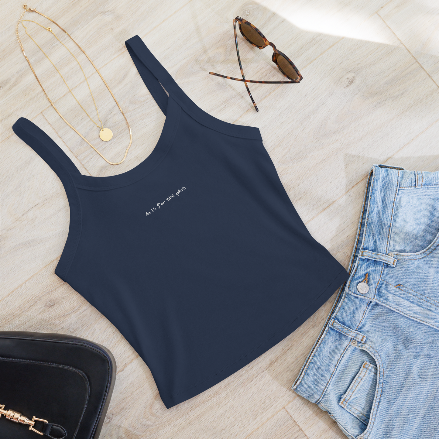 do it for the plot printed tank top
