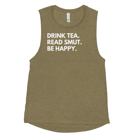 drink tea muscle tank