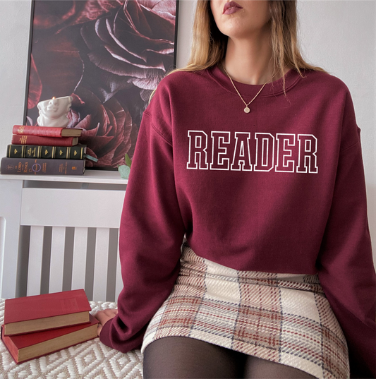 reader varsity sweatshirt