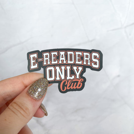 e-readers only club sticker