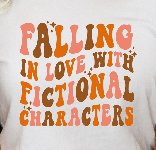 falling in love with fictional characters t-shirt