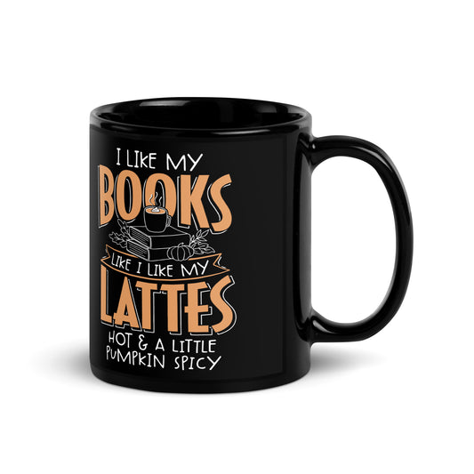 i like my books like i like my lattes black mug