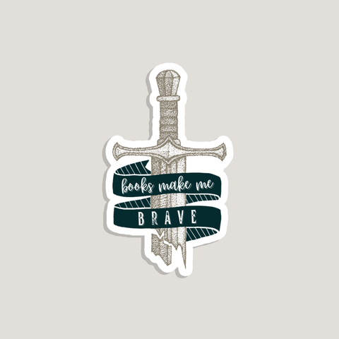 books make me brave sticker