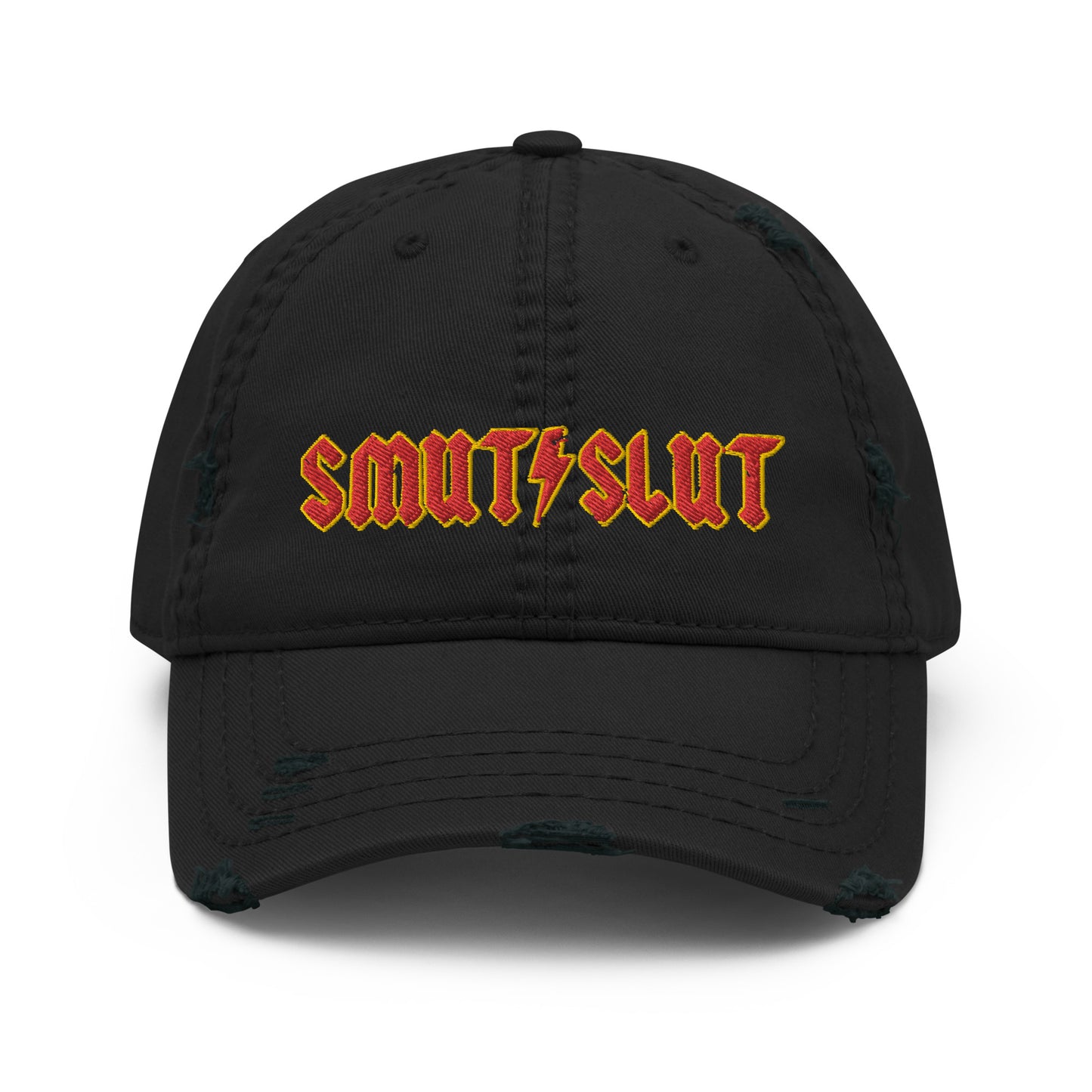 smut slut distressed dad hat