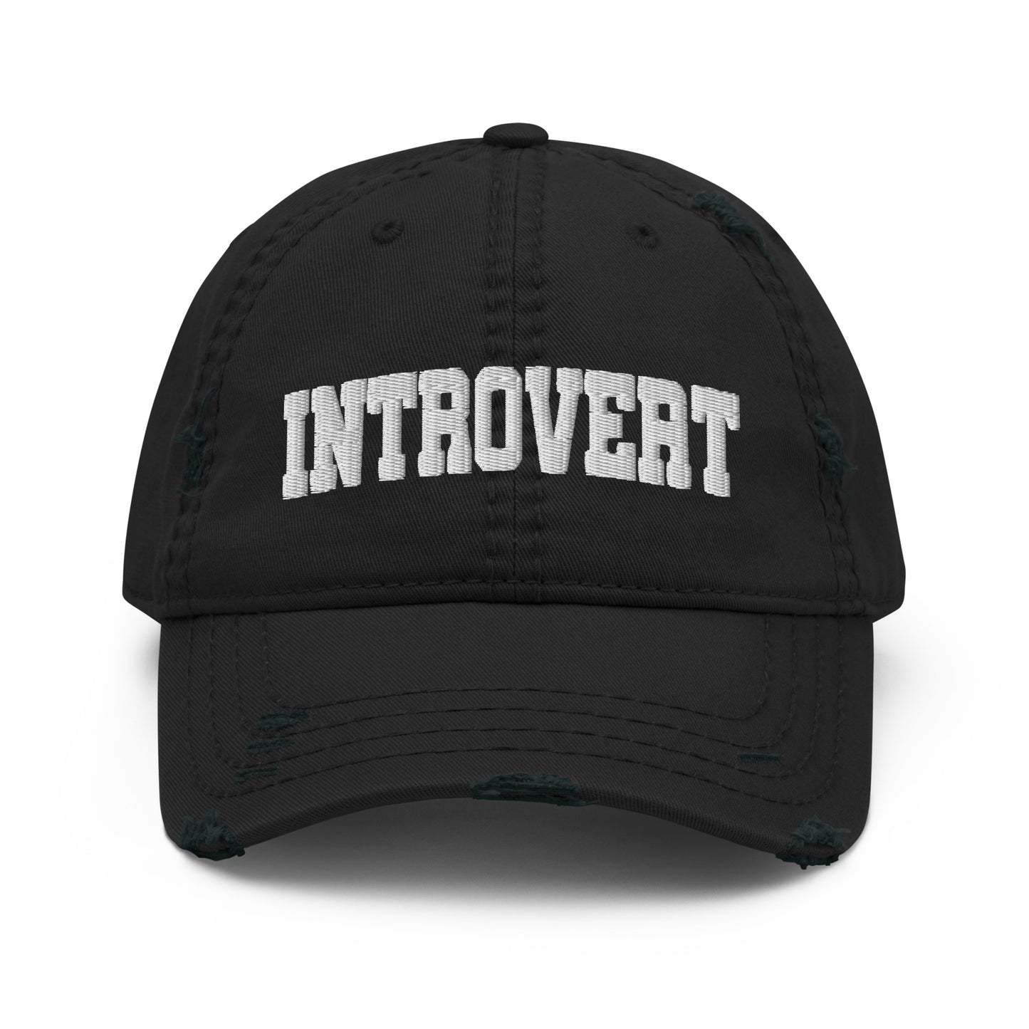 introvert distressed dad hat
