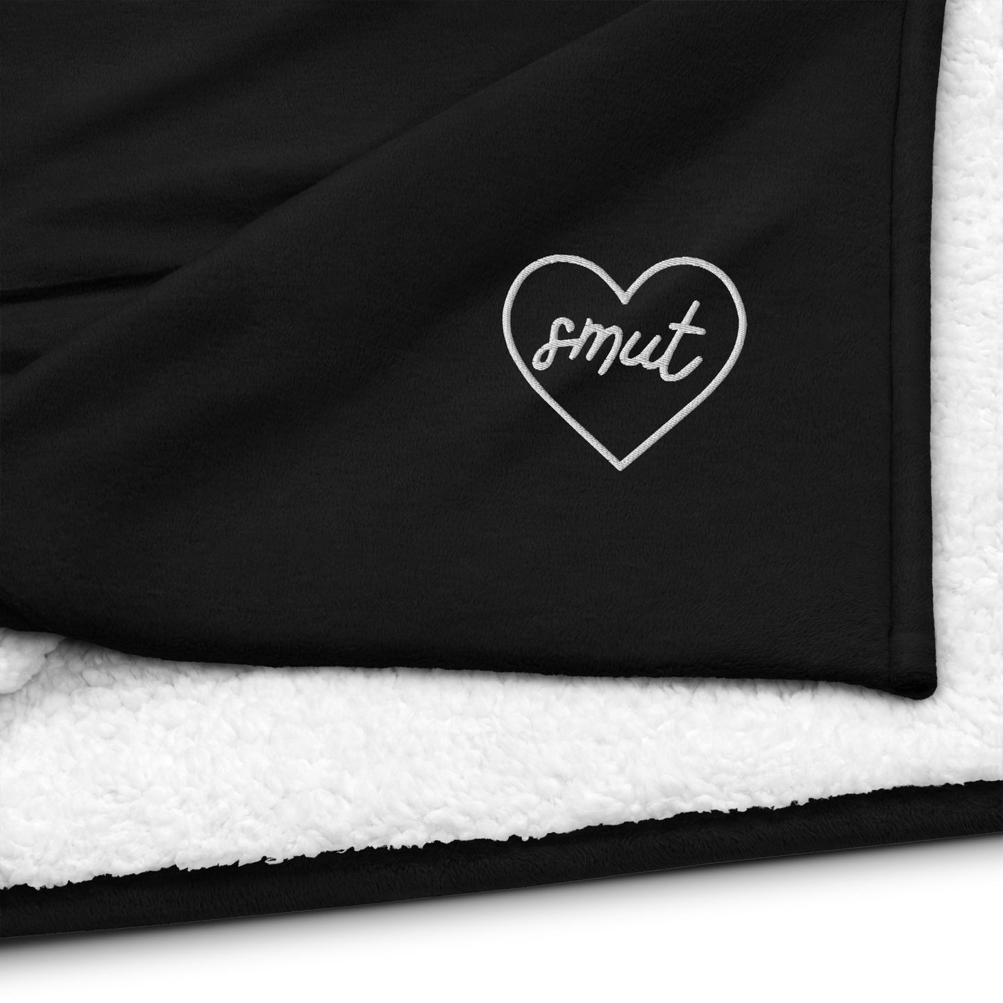 smut heart premium sherpa blanket