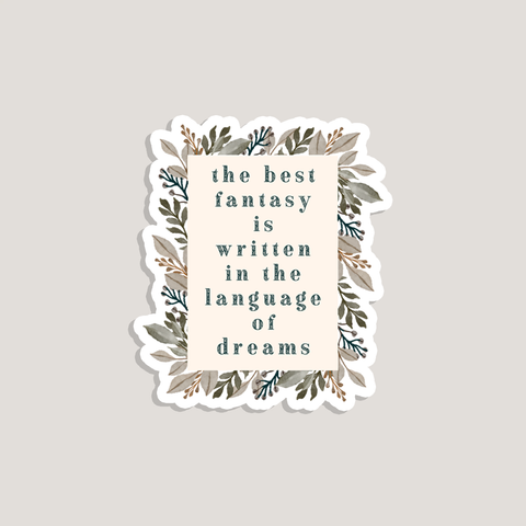 fantasy quote sticker
