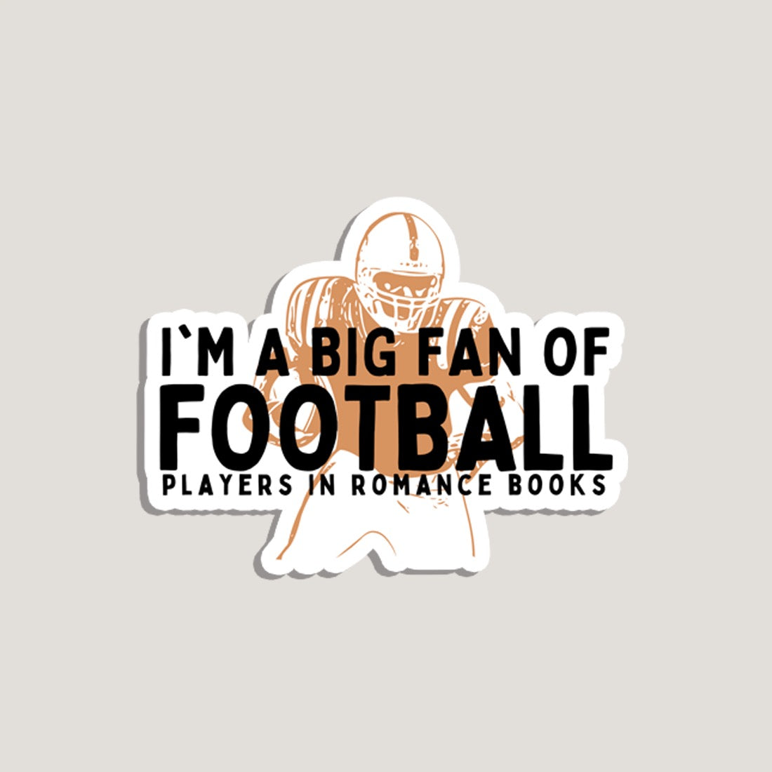 big fan of football players sticker