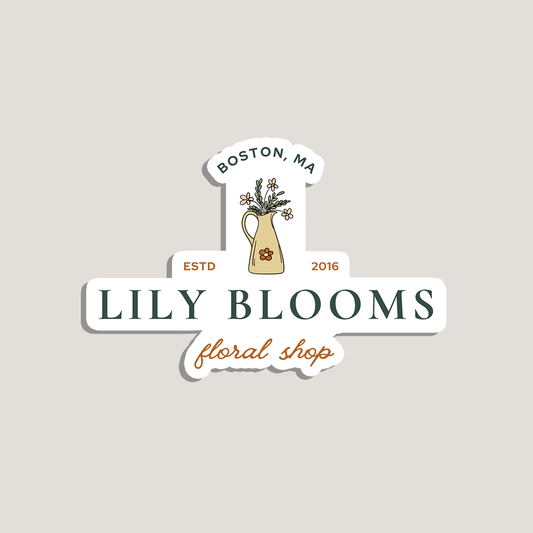 lily blooms floral shop sticker