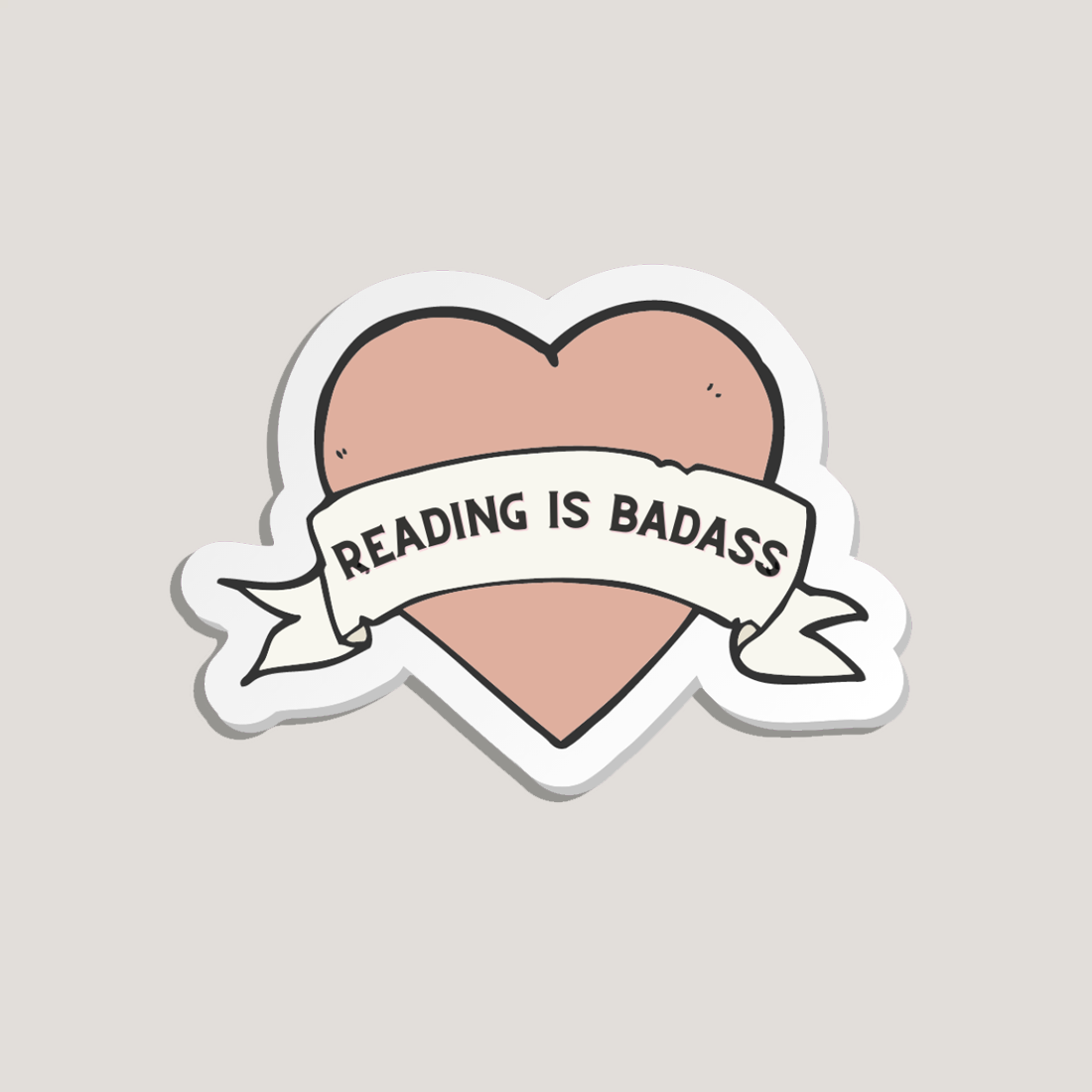 reading is badass sticker