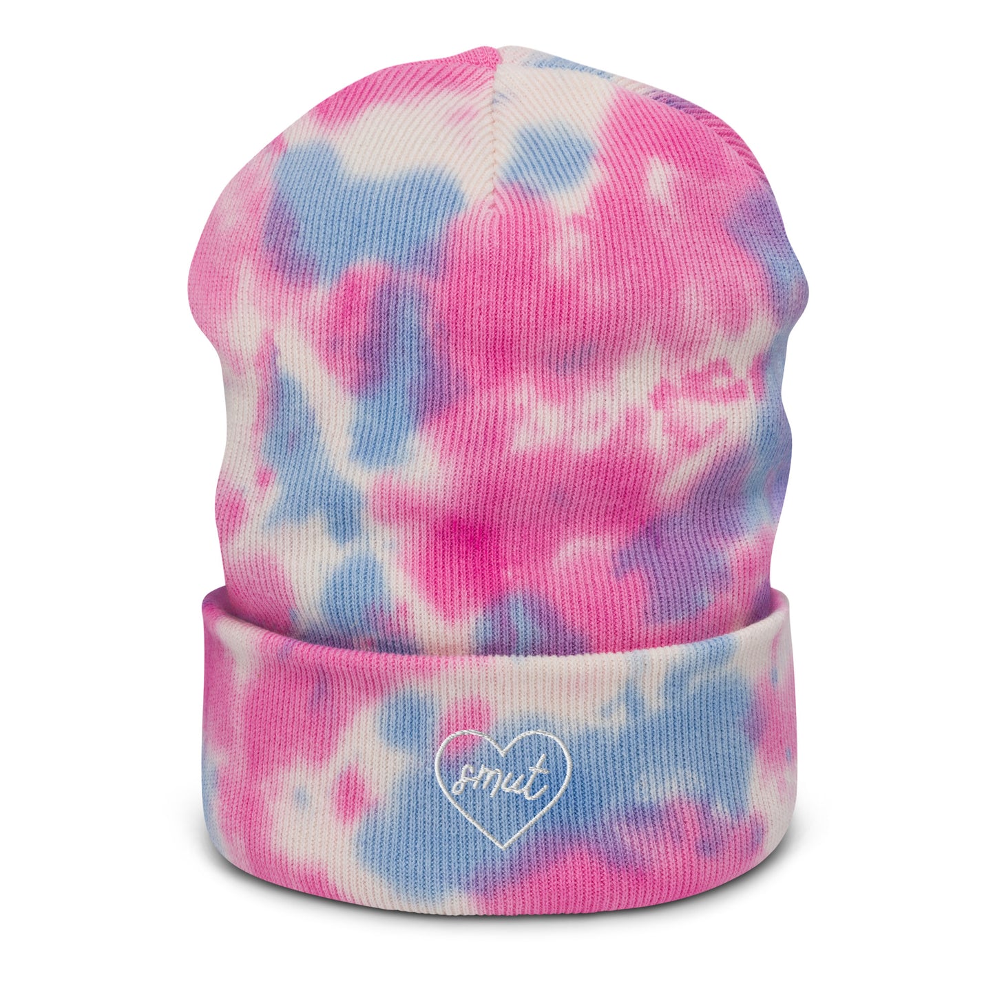 smut heart tie-dye beanie