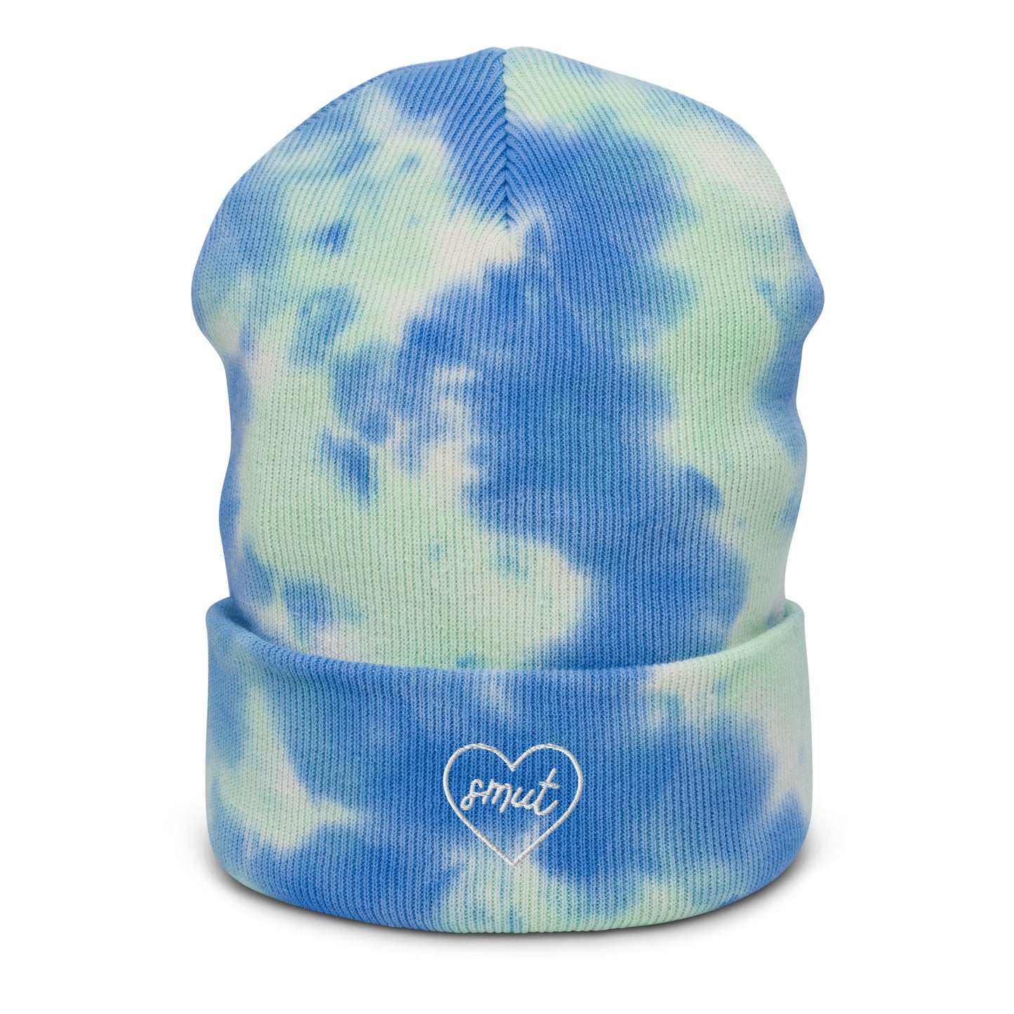 smut heart tie-dye beanie