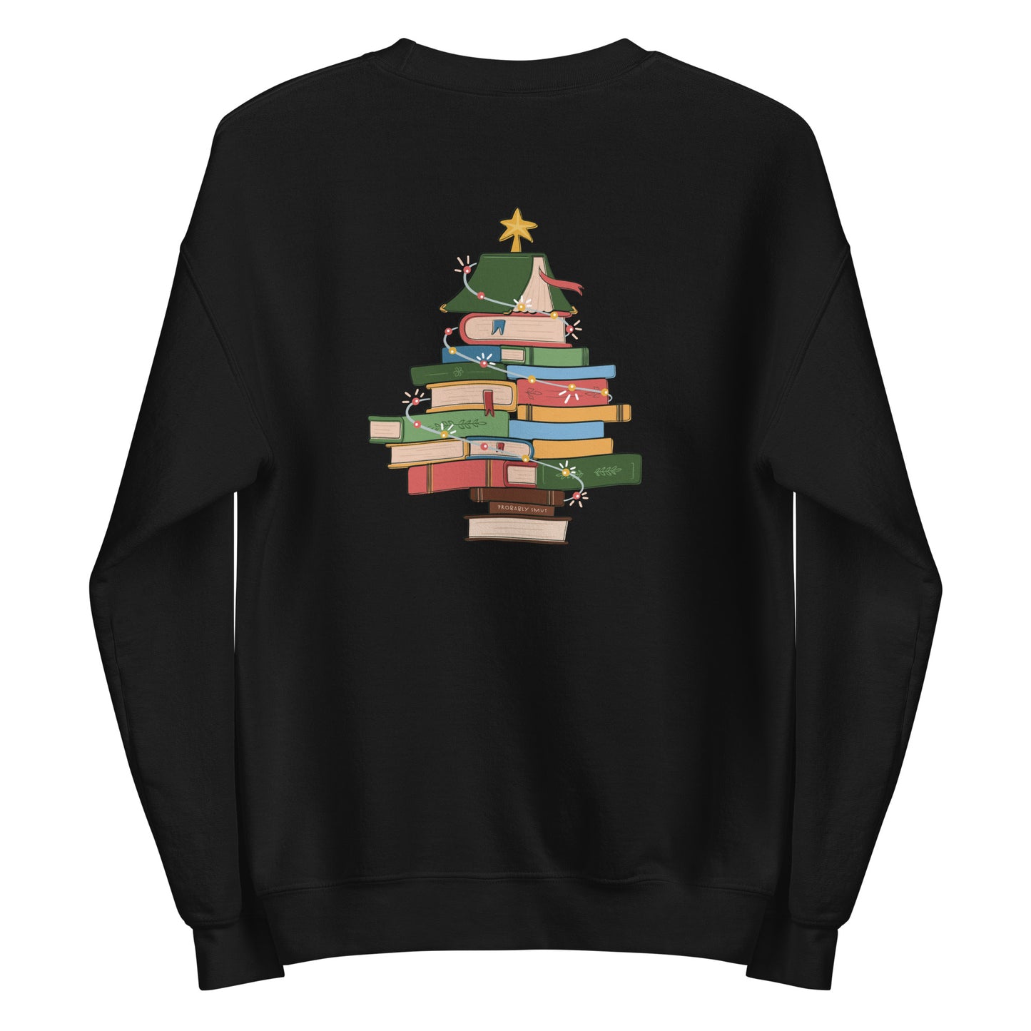 all I want for christmas is books/book tree sweatshirt