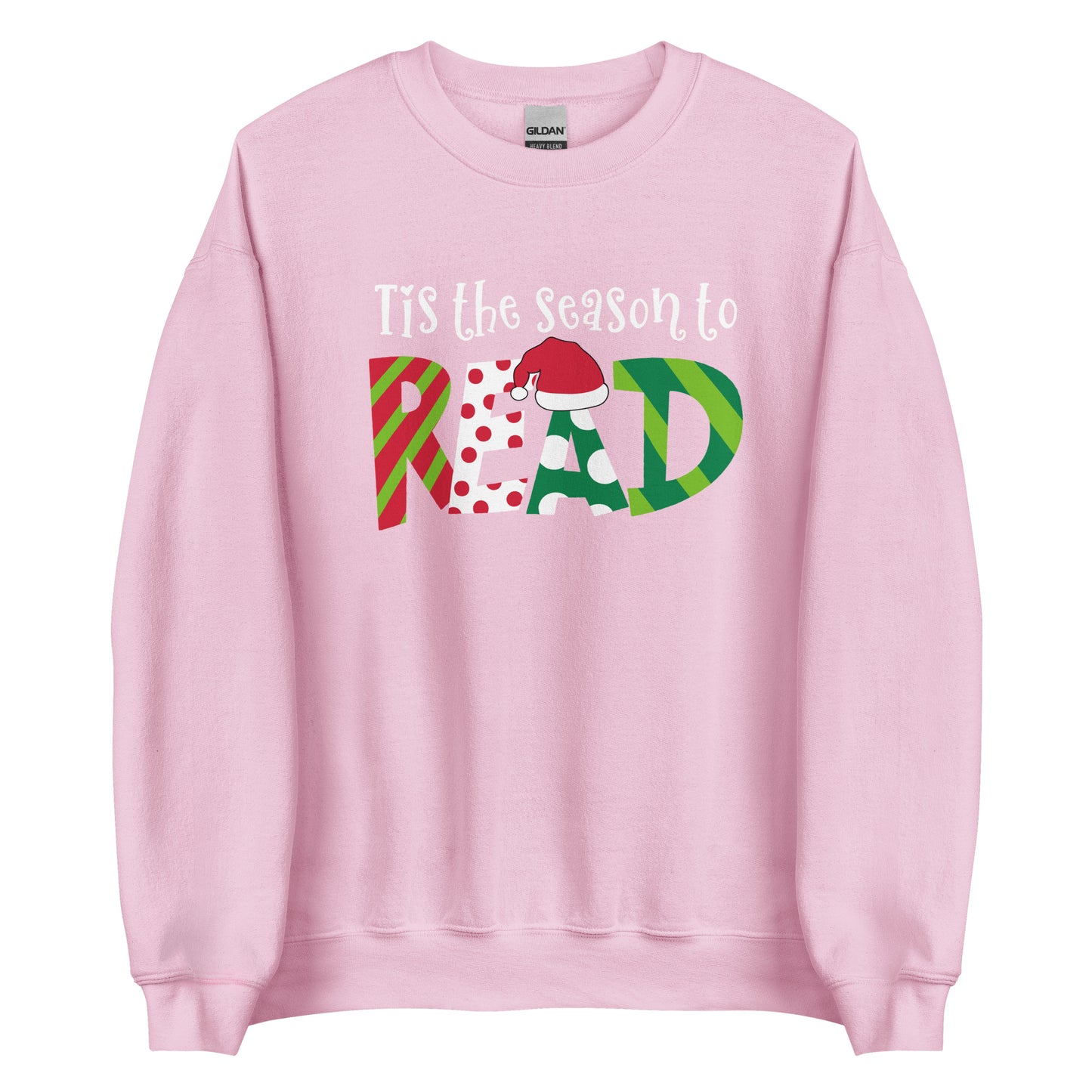 tis the season to read (santa hat) sweatshirt