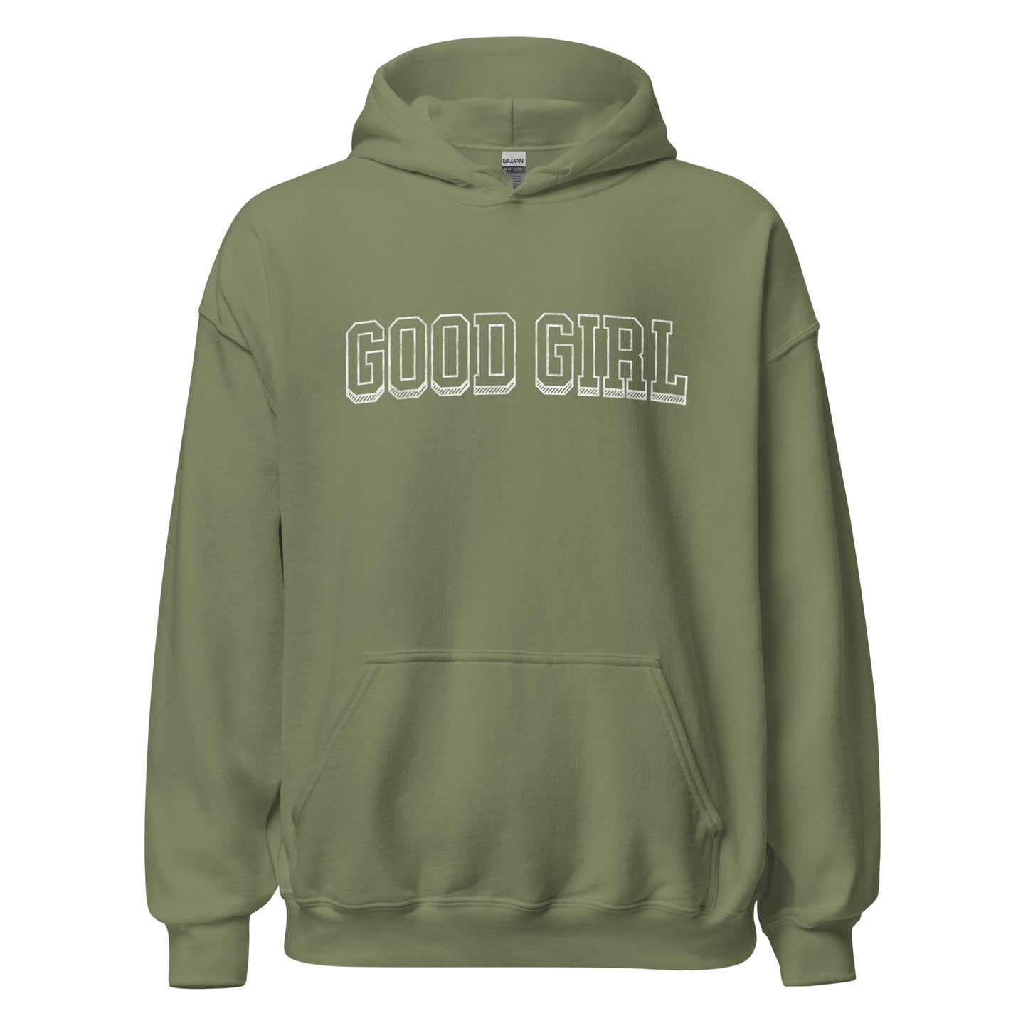 good girl varsity hoodie (white)