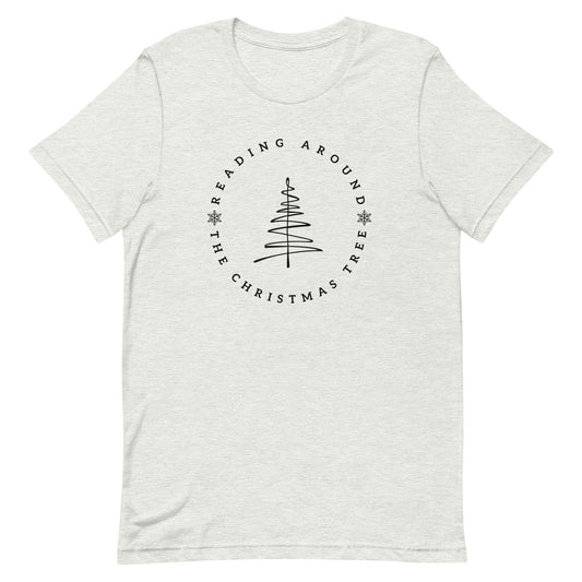 reading around the christmas tree t-shirt