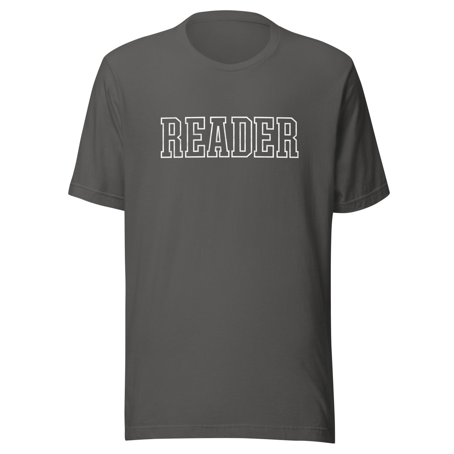 reader varsity t-shirt