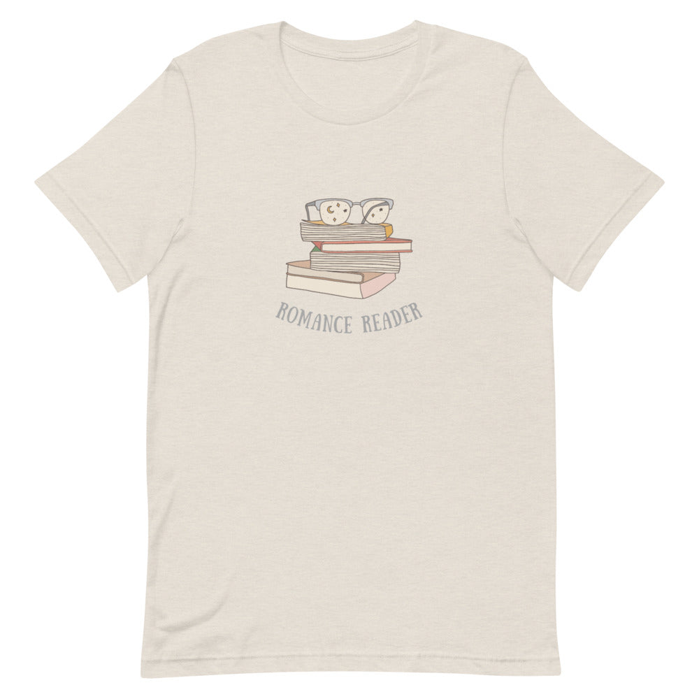 romance reader book stack t-shirt