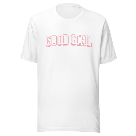 good girl varsity t-shirt (pink)