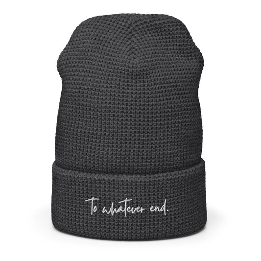 to whatever end waffle beanie